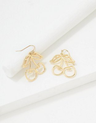AEO Metal Cherry Earrings