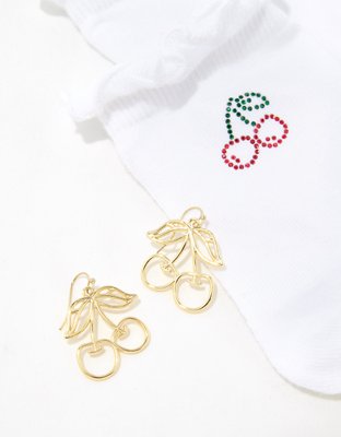 AEO Metal Cherry Earrings