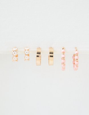 American Eagle AEO Daisy Hoop Earrings 6-Pack — фото 3