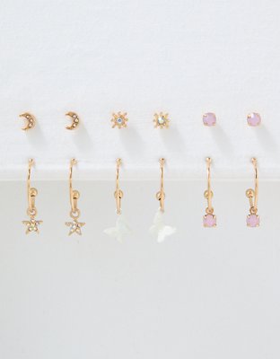 AEO Crystal Butterfly Earrings 18-Pack