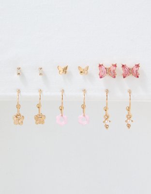 AEO Crystal Butterfly Earrings 18-Pack