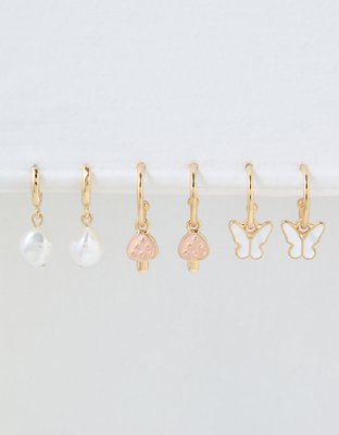 AEO Mushroom Hoop Earrings 6-Pack