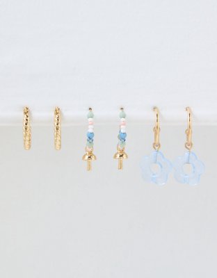 American Eagle AEO Mushroom Hoop Earrings 6-Pack — фото 3