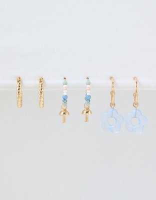 AEO Mushroom Hoop Earrings 6-Pack