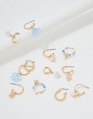 AEO Mushroom Hoop Earrings 6-Pack