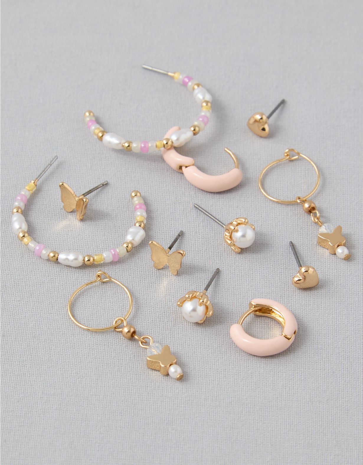 AEO Pearl Butterfly Earrings 6-Pack