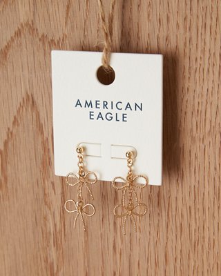 AEO Double-Bow Drop Earrings