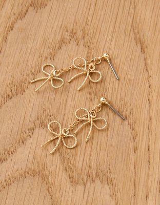 American Eagle AEO Double-Bow Drop Earrings — фото 2