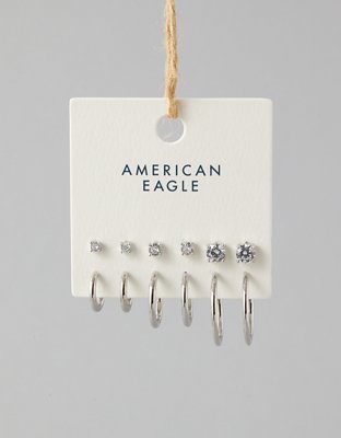 AEO Paquete de 6 Aretes Abridores y Tipo Aros