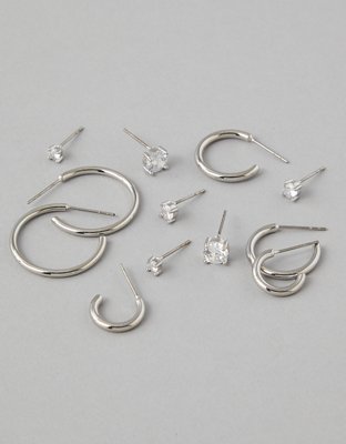 AEO Paquete de 6 Aretes Abridores y Tipo Aros