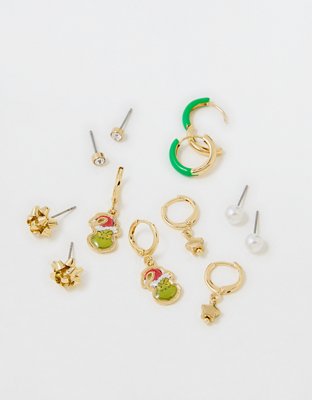 AEO Grinch Earrings 6-Pack
