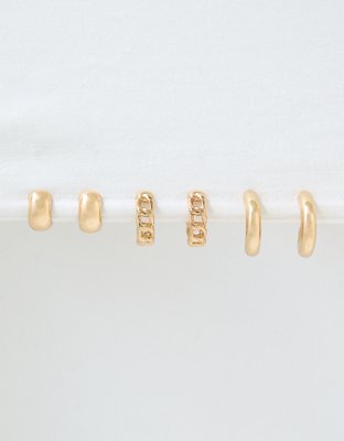 American Eagle AEO Gold Hoop Earring 6-Pack — фото 3