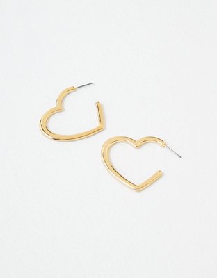 AEO Open Heart Hoop Earrings