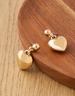 AE Drop Heart Earrings