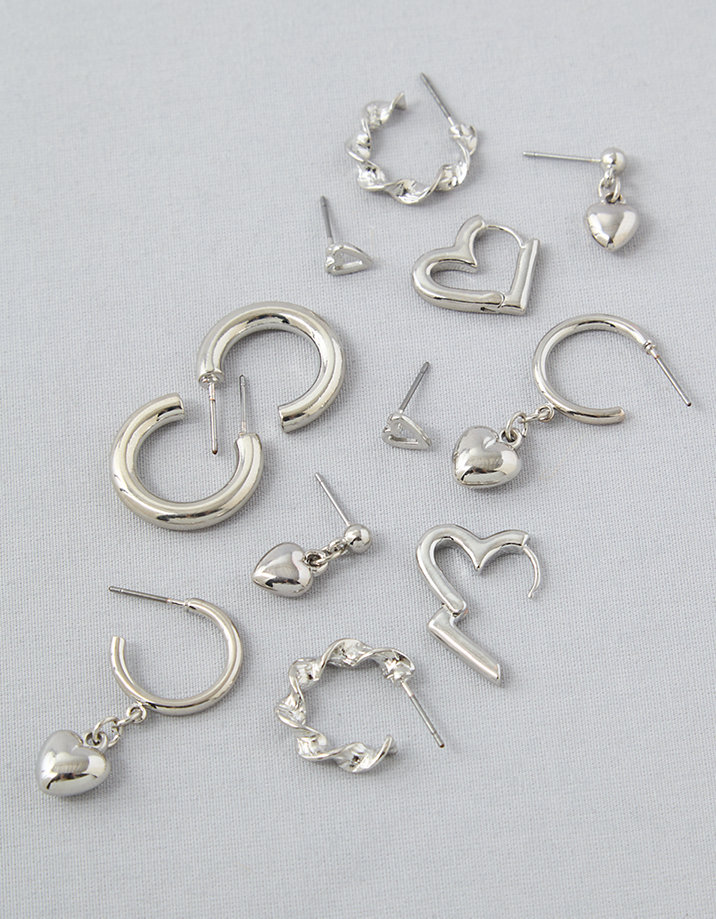 AEO Heart Earrings 6-Pack