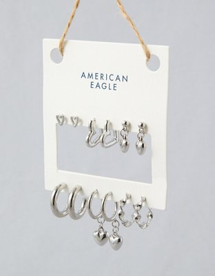 AEO Heart Earrings 6-Pack