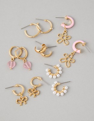 AEO Rosette Hoop Earrings 6-Pack