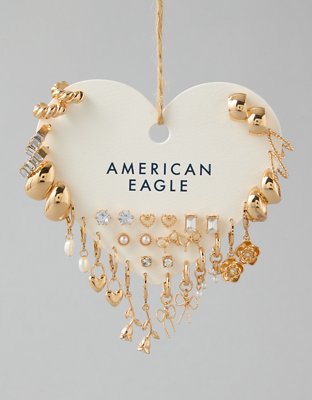 AEO Rosette Earrings 18 Pack