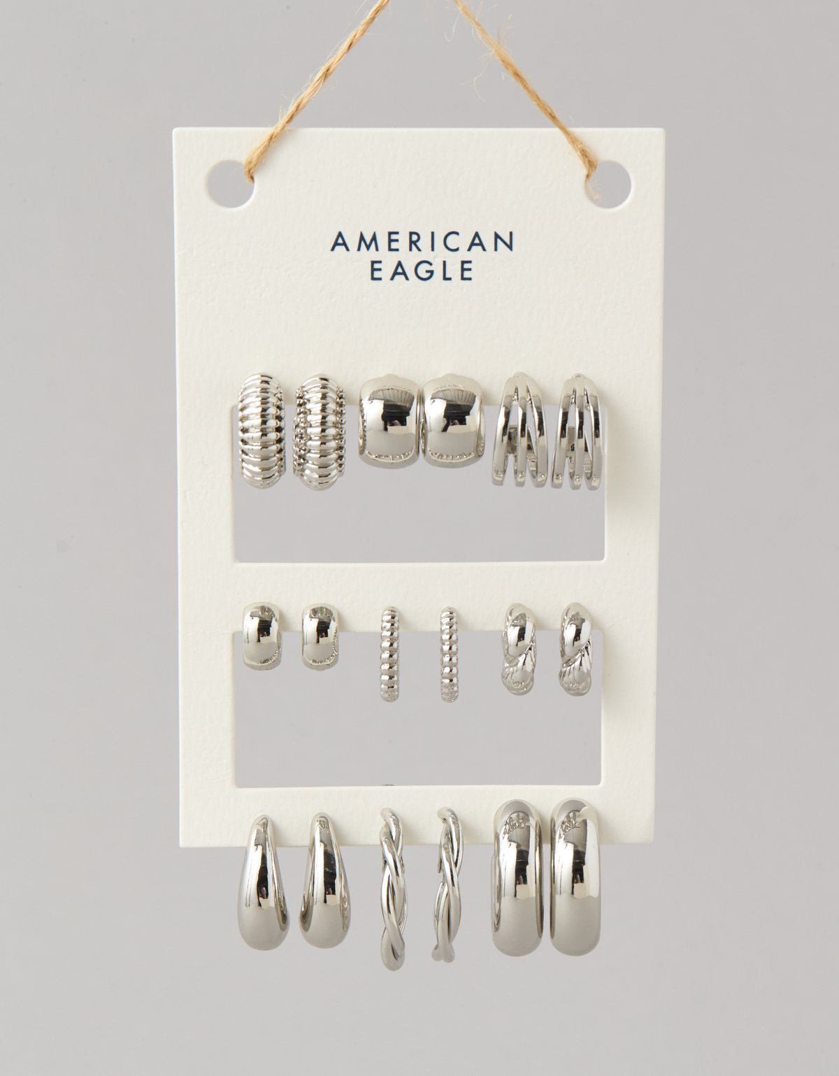 AEO Hoop Earrings 9-Pack - image 2