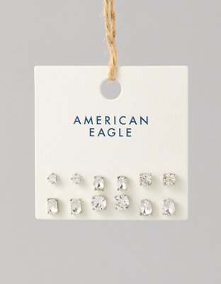 AEO Glass Stud Earrings 6-Pack