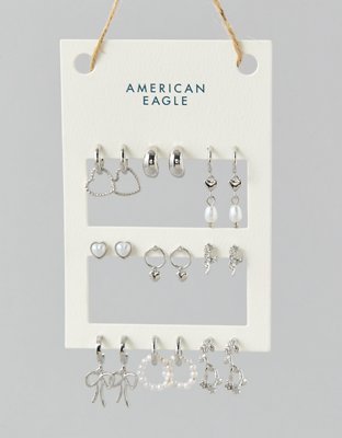 AEO Rosette Earrings 9-Pack