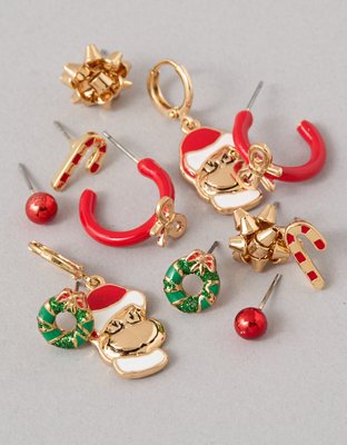 AEO Grinch Earrings 6-Pack