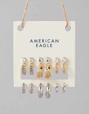 AEO Mixed Metal Earrings 9-Pack