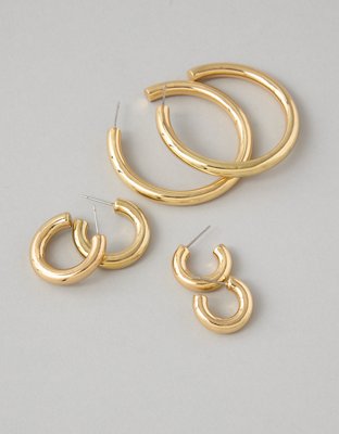 AEO Chunky Hoop Earrings 3-Pack