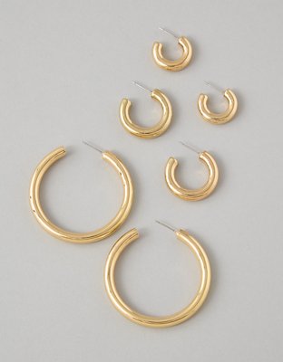 AEO Chunky Hoop Earrings 3-Pack