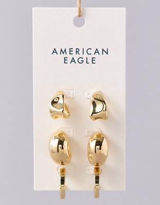 AEO Sculpted Hoop Earrings 3-Pack