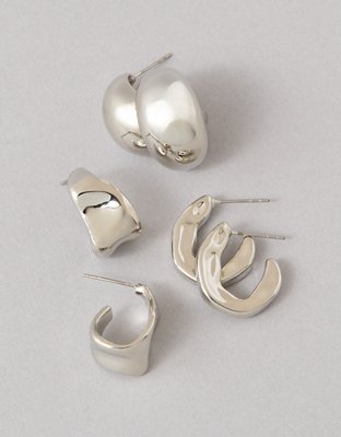 AE Sculpted Hoop Earrings 3-Pack