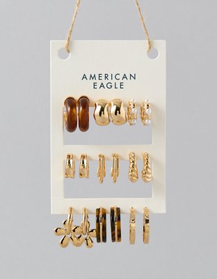 AEO Tortoise Shell Earring 9-Pack