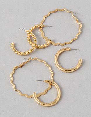 AEO Wavy Hoop Earring 3-Pack