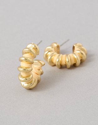 AEO Raffia Hoop Earrings