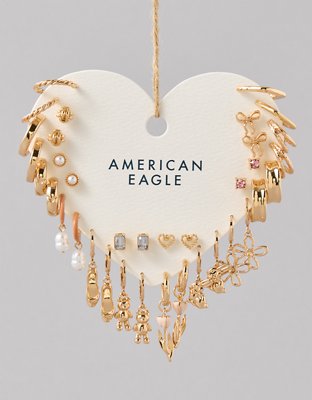 AEO Tulip Stud & Hoop Earrings 18-Pack