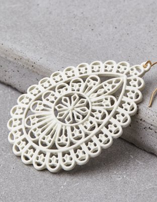 American Eagle Tear Drop Cream Earring — фото 2
