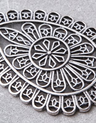 American Eagle AEO Silver Teardrop Cutout Earrings — фото 3