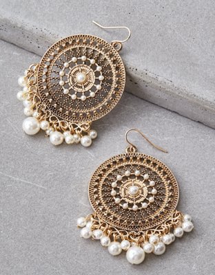 American Eagle AEO Faux Pearl Statement Earrings — фото 3