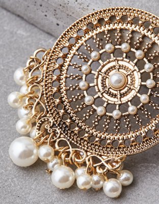 American Eagle AEO Faux Pearl Statement Earrings — фото 4