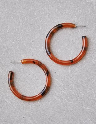American Eagle AEO Tort Hoop Earrings — фото 3