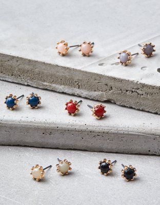 American Eagle AEO Multi-Color Stud Earrings 6-Pack — фото 2