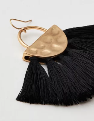 AEO Semi Circle Fabric Tassel Earring