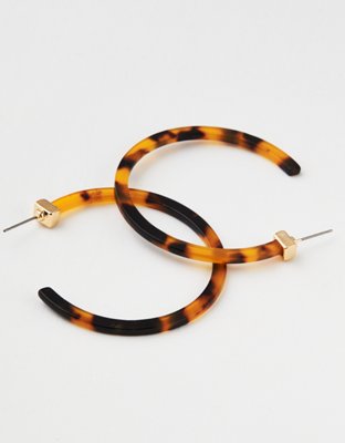 American Eagle AEO Tort & Metal Hoop Earring 2-Pack — фото 2