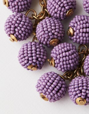American Eagle AEO Purple Seed Bead Cluster Earring — фото 3