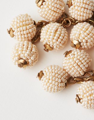 AEO Cream Seed Bead Cluster Earring
