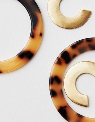 American Eagle AEO Resin & Gold Hoop Earring 2-Pack — фото 2