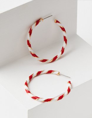 AEO Candy Cane Hoop Earring