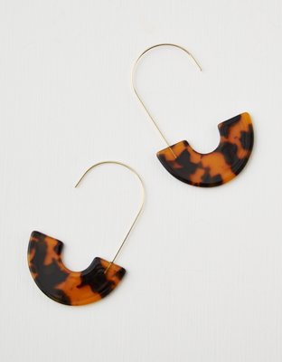 American Eagle AE Tort Crescent Hoop Earring — фото 3