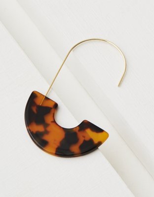 American Eagle AE Tort Crescent Hoop Earring — фото 2