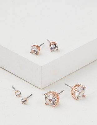 AE CZ Stud Earring Trio
